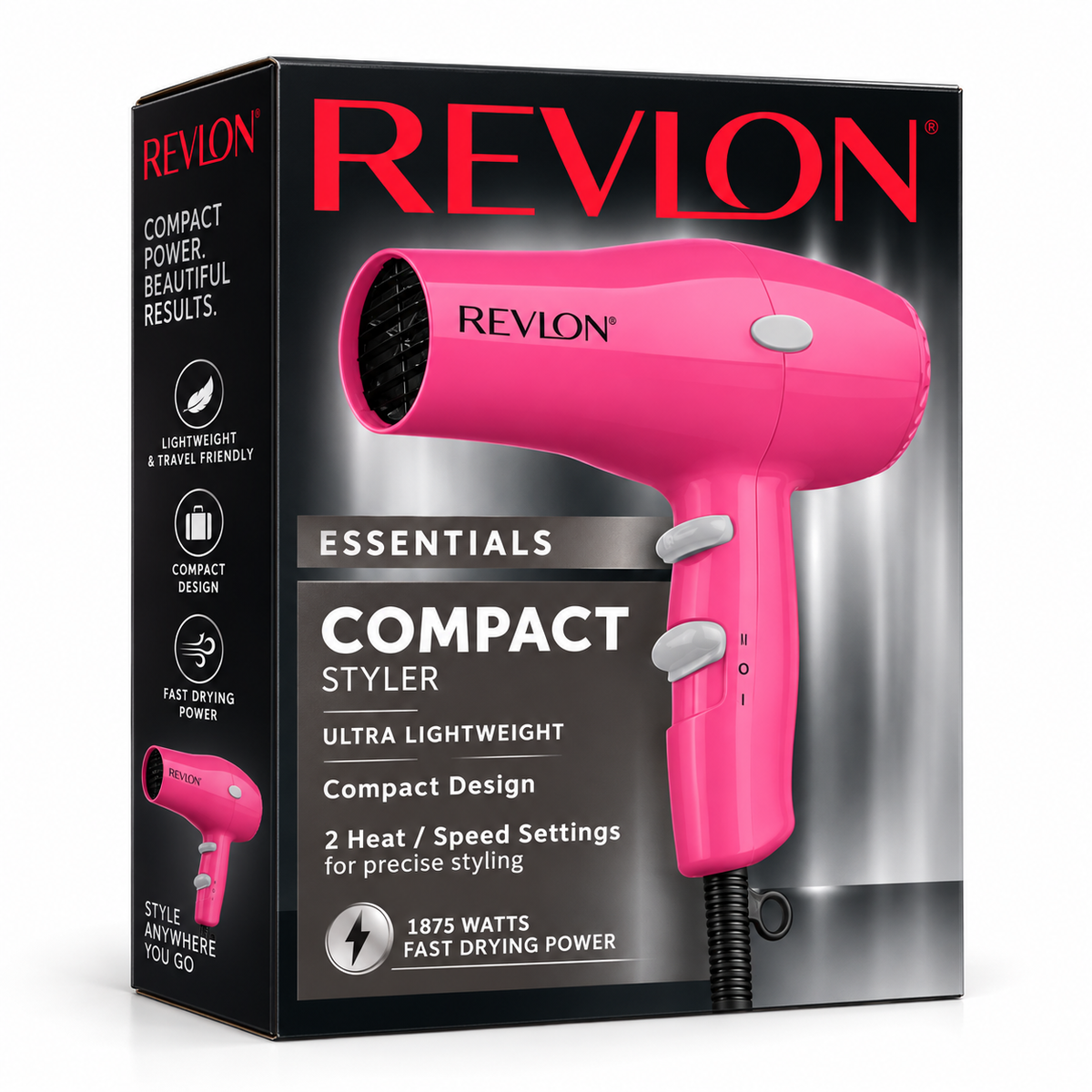 Secador de Cabello Revlon DR5260 IONIC Rosado Ultra Compacto