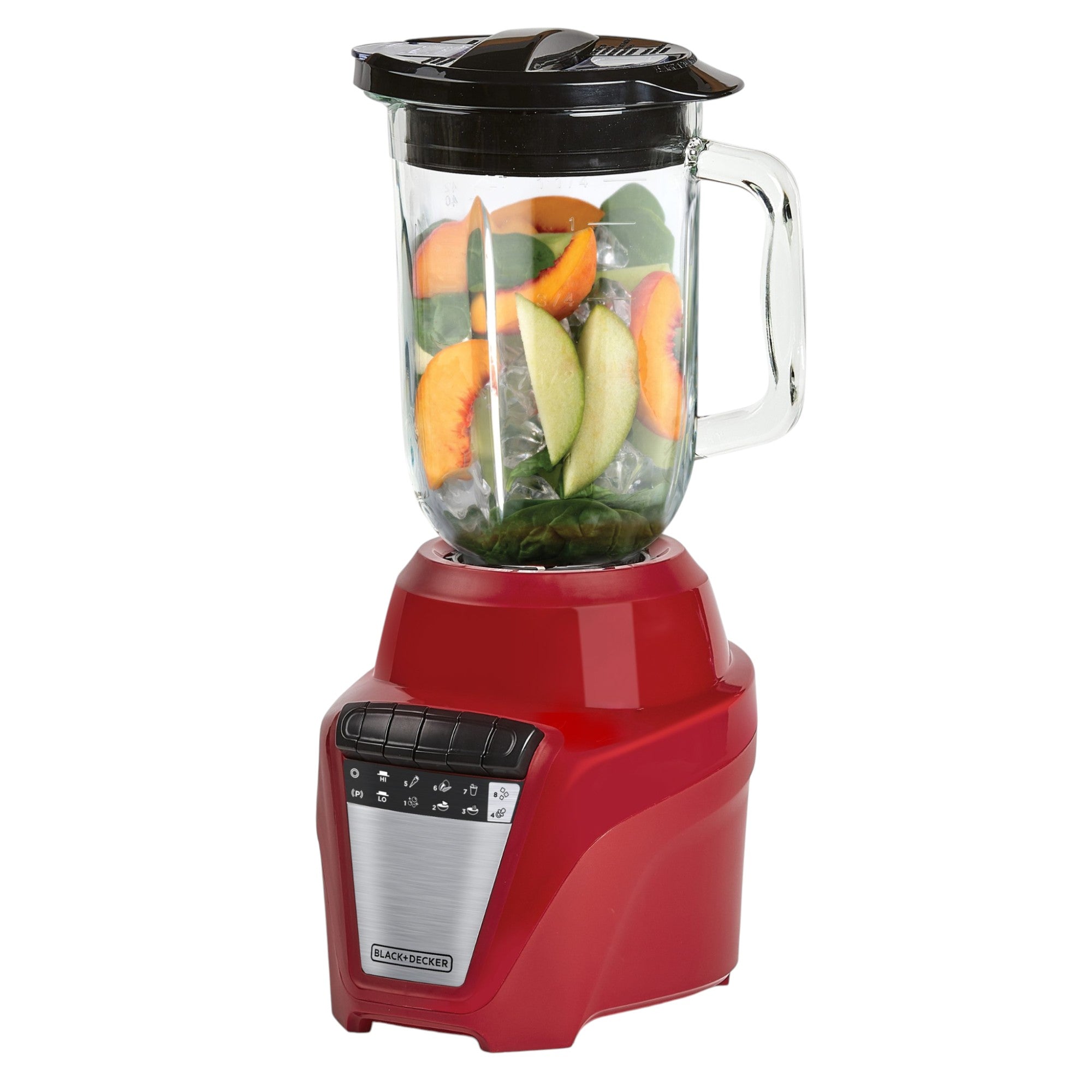 Licuadora Black+Decker 700W Vaso de Vidrio 1.5L Roja