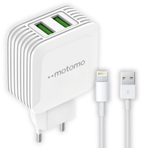 Cargador Para Iphone Motomo 12W Lighning 1m Certificado SEC