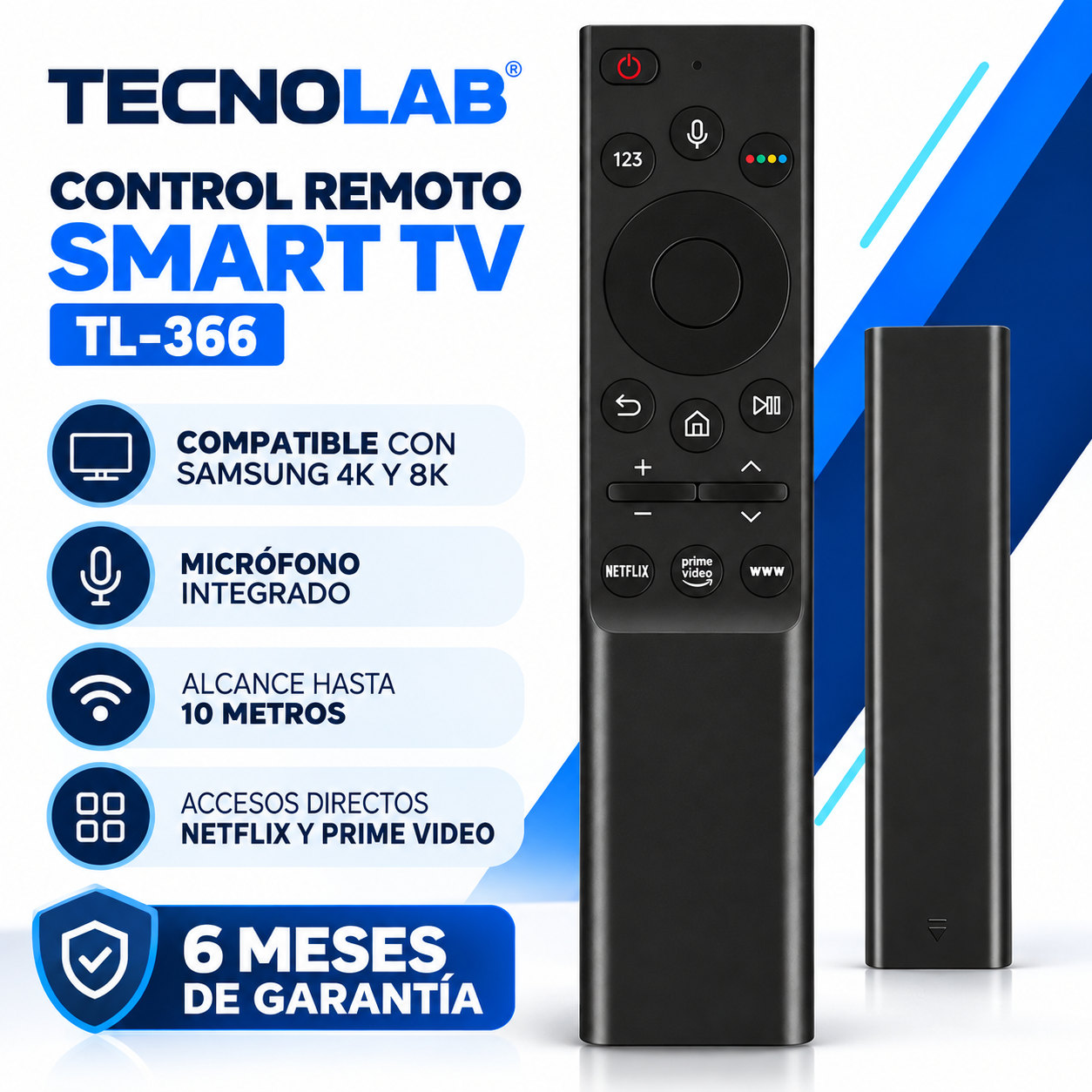 Control Remoto para Samsung Smart TV 4K - 8K C/Micrófono 366