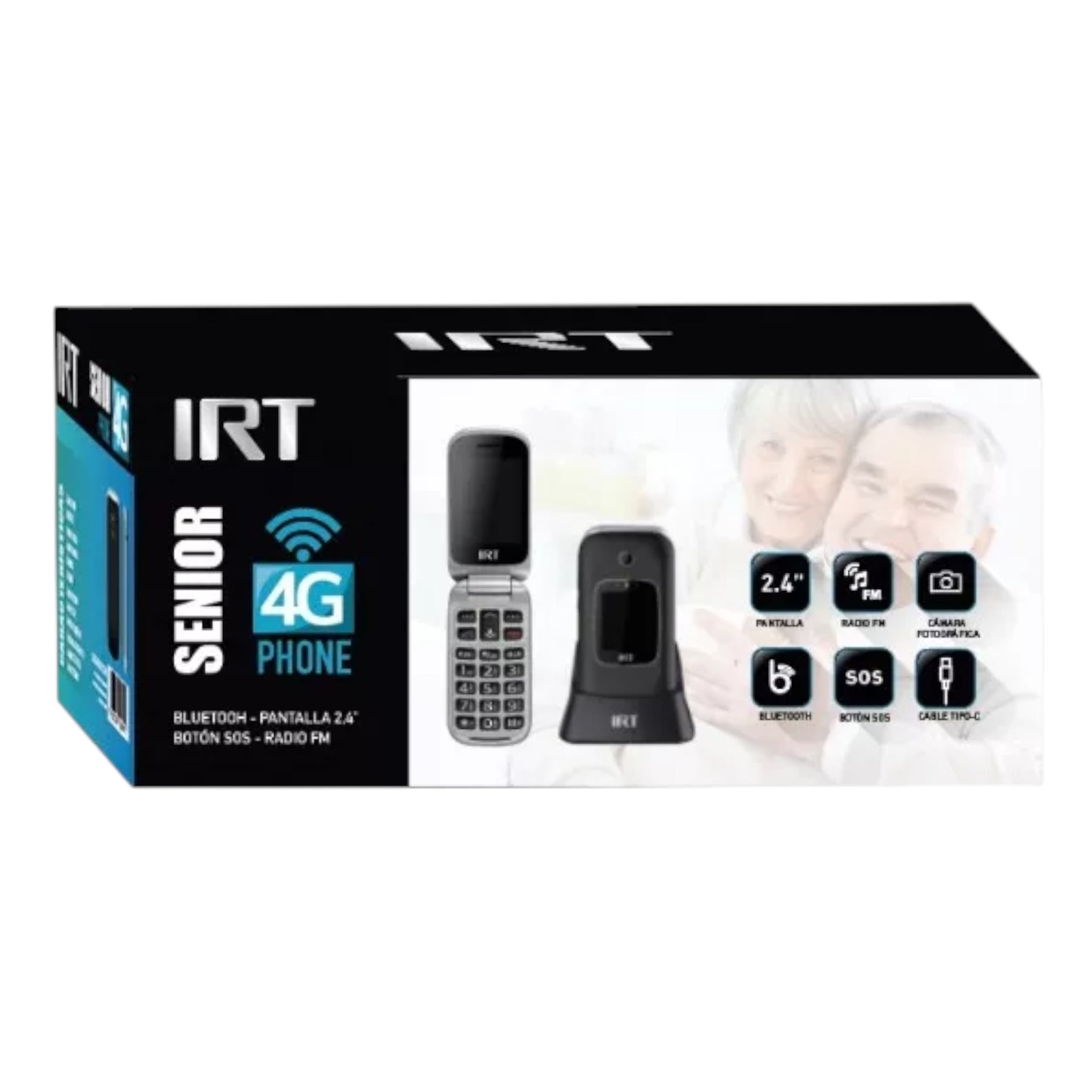 Teléfono IRT Senior 4G S. O. S para Adulto Mayor Almeja 330N