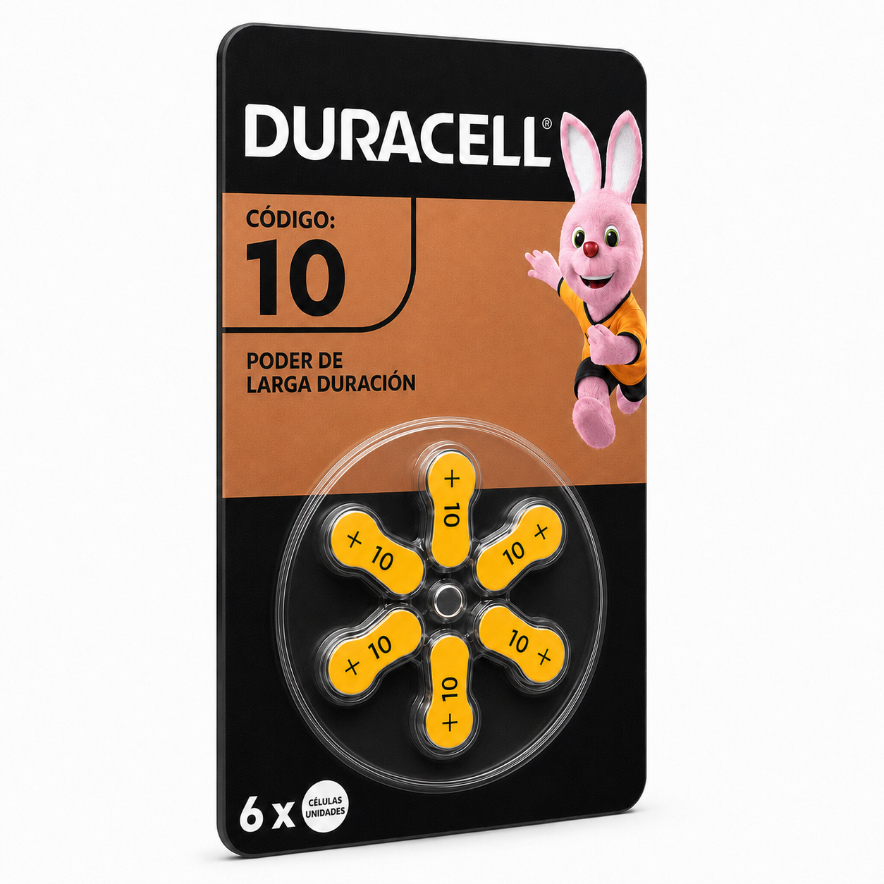 Pila Duracell 10 Auditiva Pack de 6U - 1.45V Larga duración