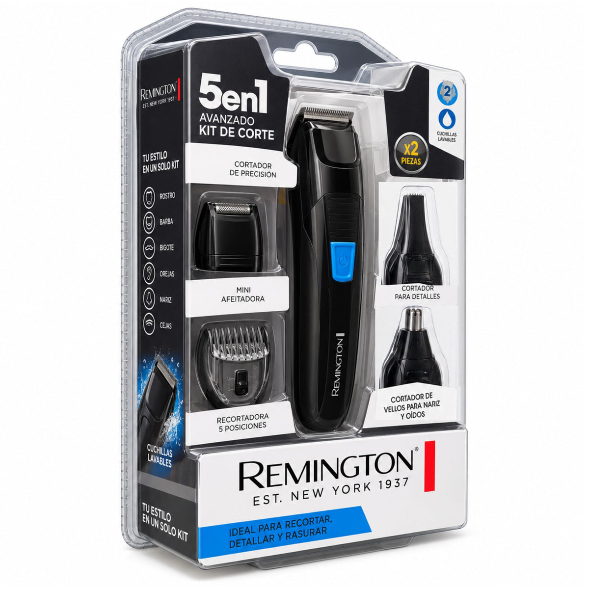 Kit Cortador de Bello Facial Remington 5x1 PG-181 Multiusos