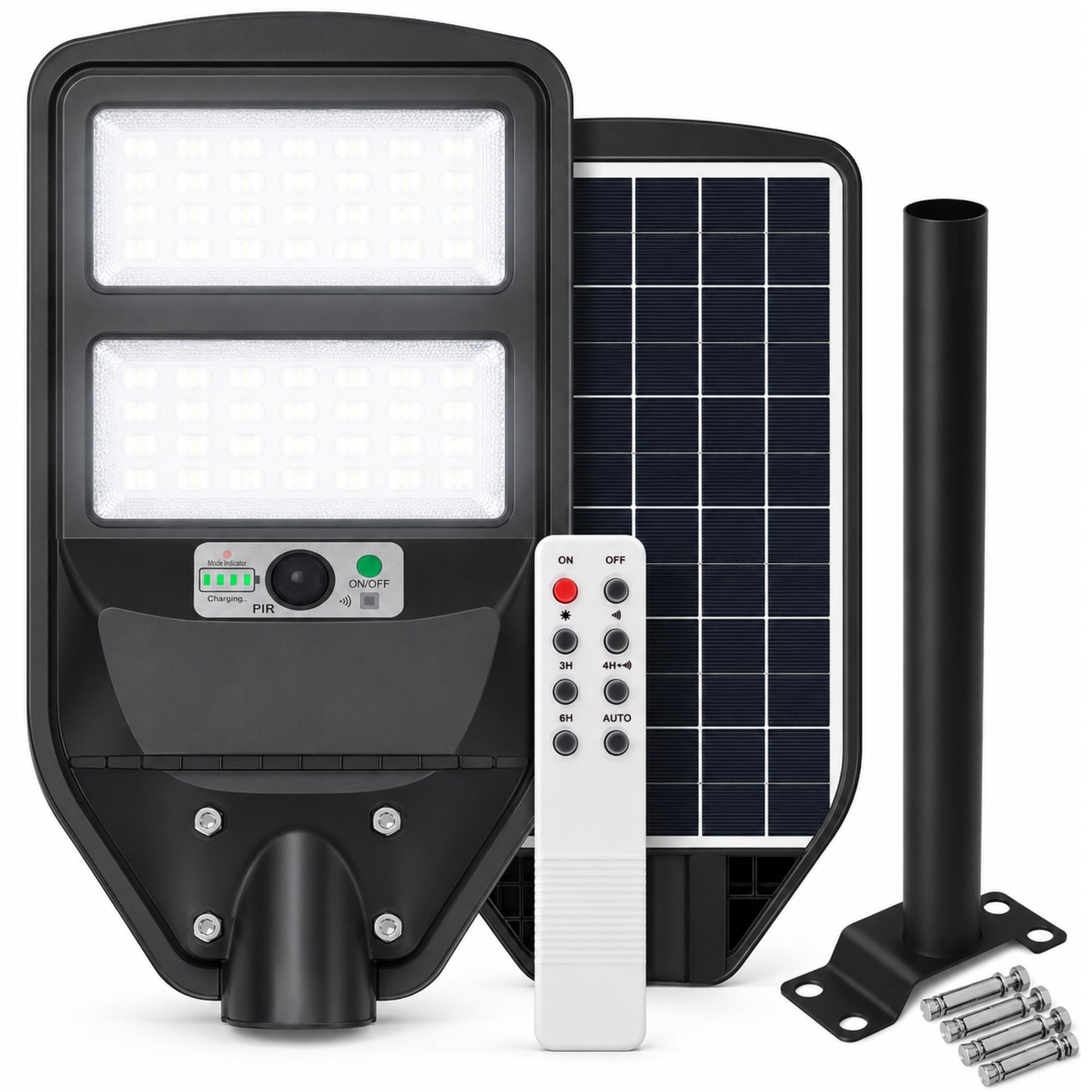 Luminaria Solar Publica con Soporte - High Light LED 100W