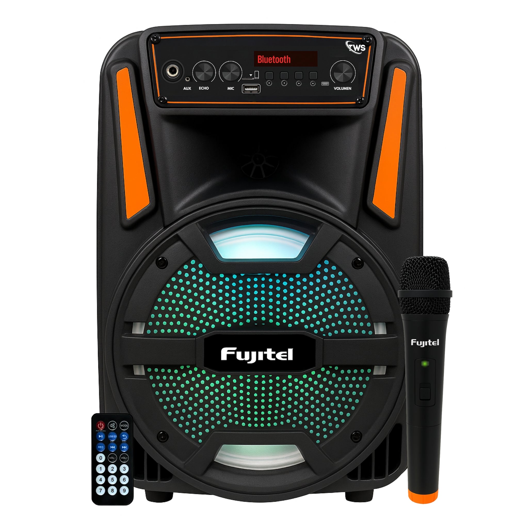 Parlante Karaoke con Micrófono inalámbrico Fujitel BT8L1NEW