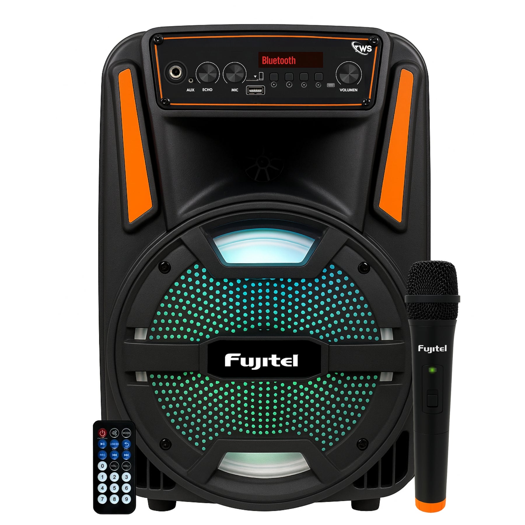 Parlante Karaoke con Micrófono inalámbrico Fujitel BT8L1NEW