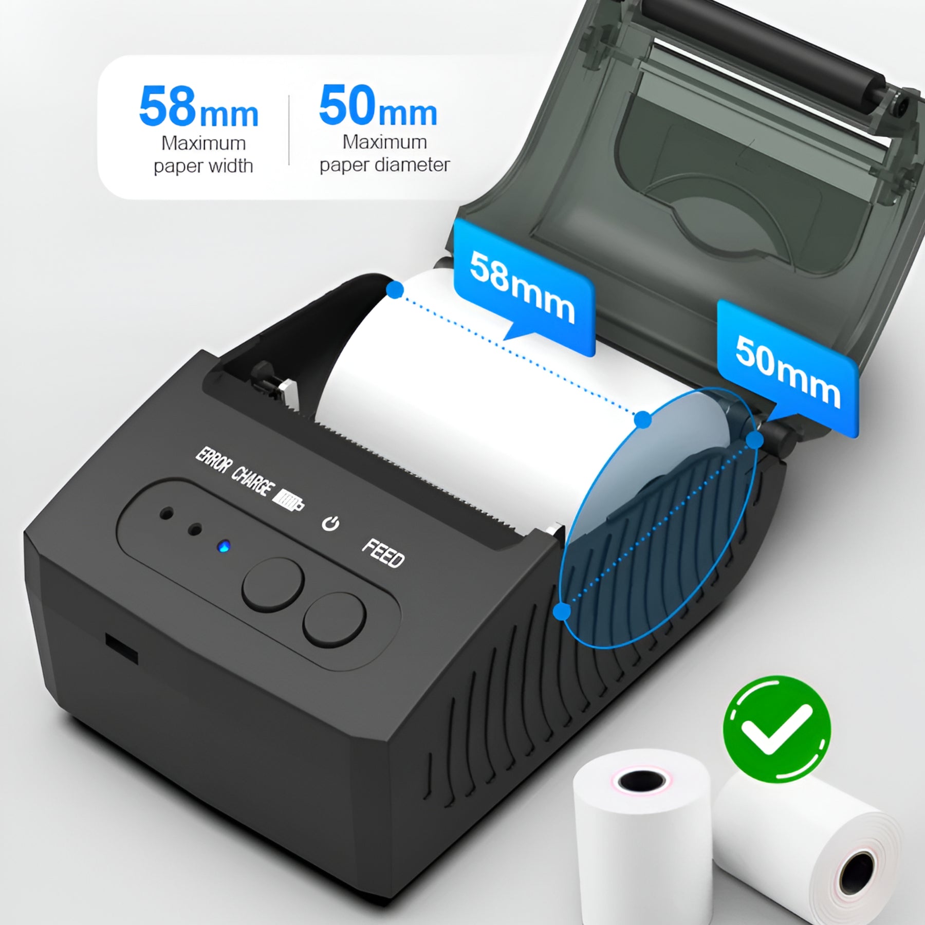 Impresora Térmica Portátil 58mm para Smartphone BT UT-PRT58B