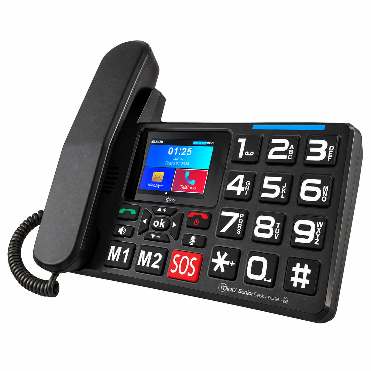 Teléfono Senior de Mesa 4G LTE con Pantalla y Botón S O S