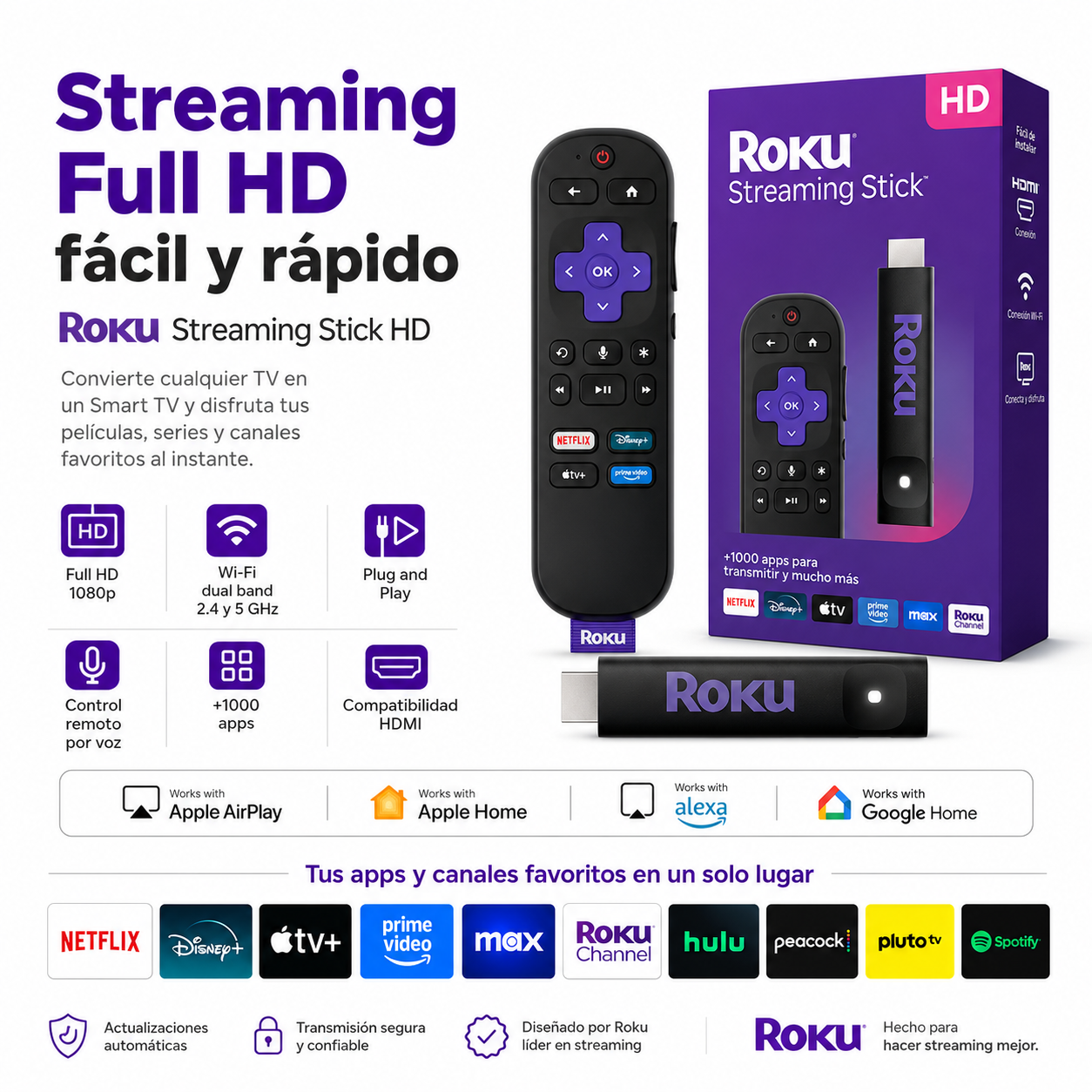 Roku TV Express FHD Streaming 1080p 60HZ Dual WIFI 2G & 5G