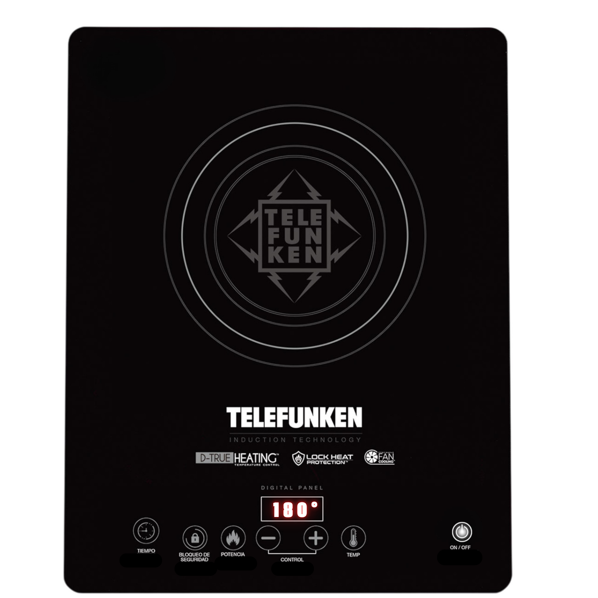 Cocina Eléctrica Encimera de Inducción Touch 2100W/ 60°/240°