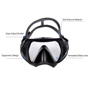 Mascara de Buceo Anti Fugas de Vidrio Templado con Snorkel