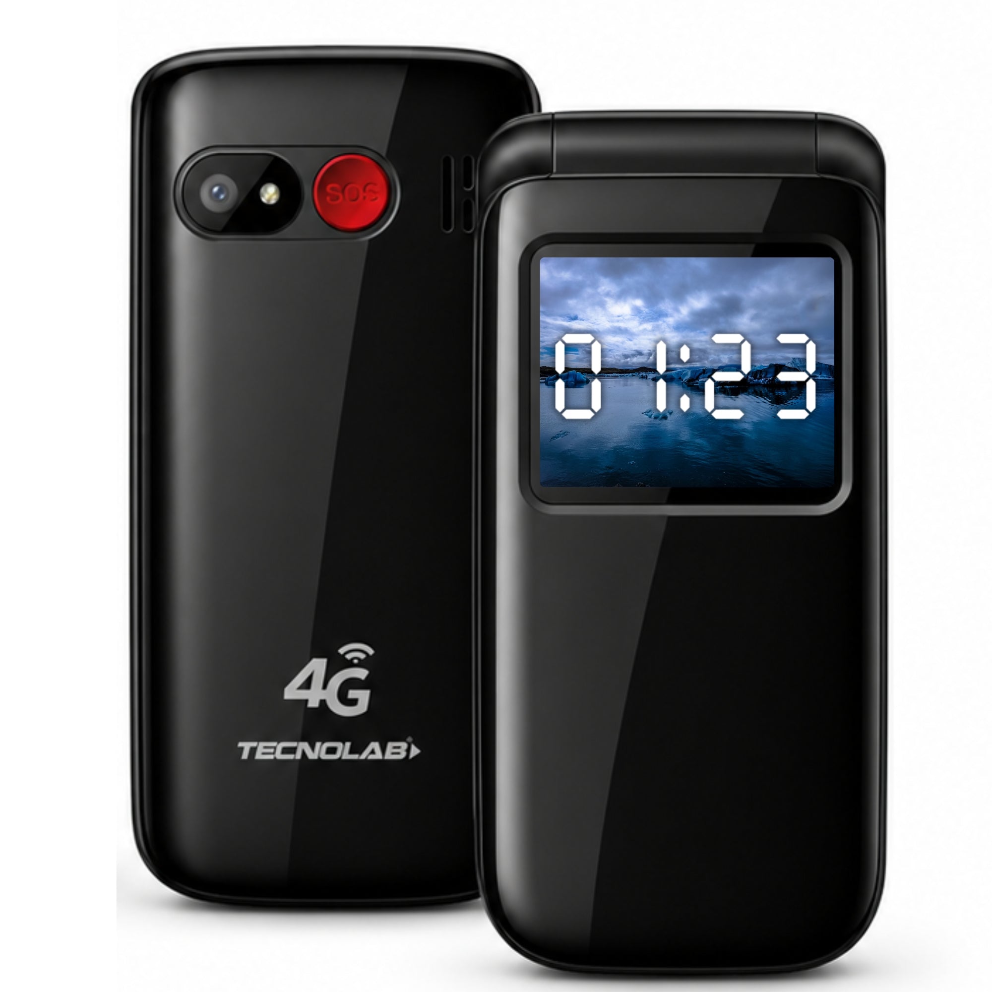 Teléfono Senior Adulto Mayor Tipo Almeja Modo S.O.S 4G 456BK