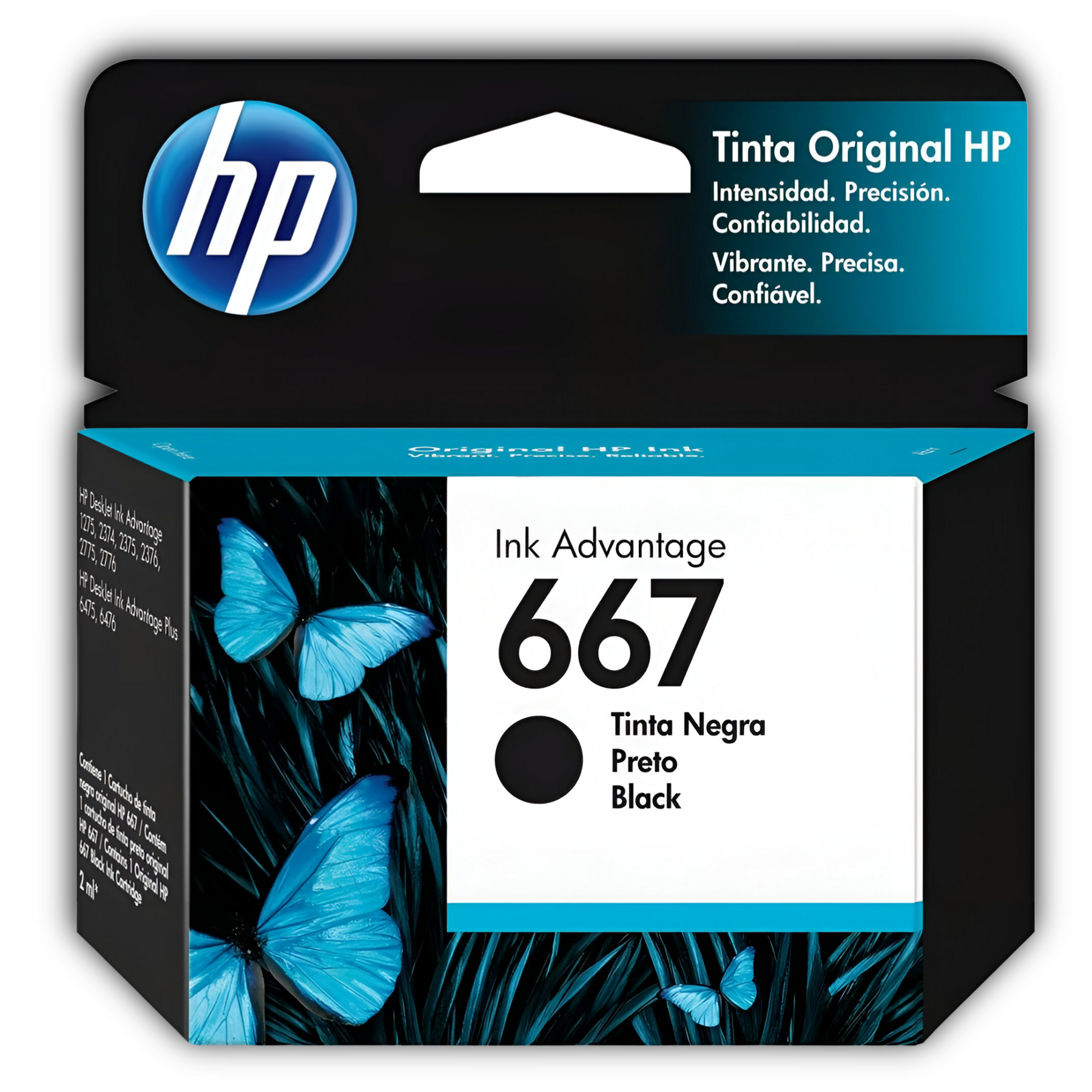 Tinta HP 667 Negra Cartridge Original 3YM79AL 2 ML Black