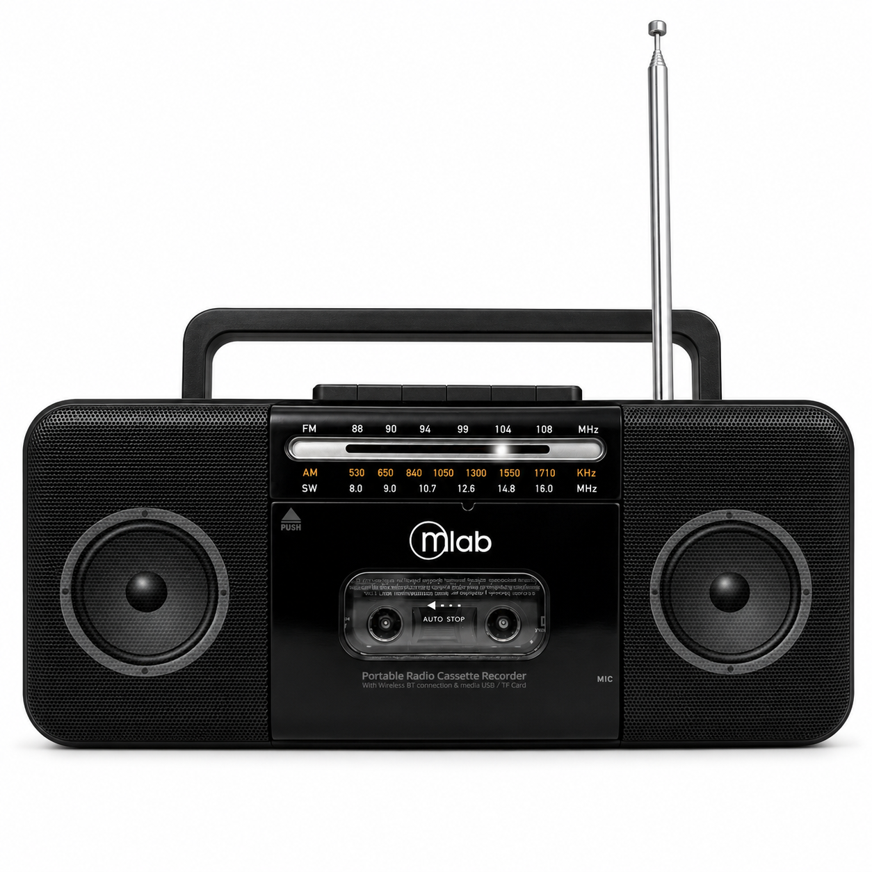 Radio AM/ FM/ BT/ Mp3/ Bluetooth  Con Cassette CF-28  Old Time 1980'S