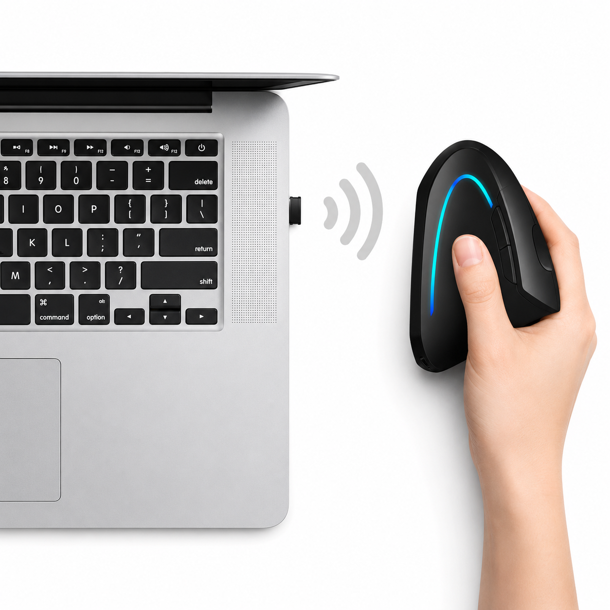 Mouse Vertical Inalámbrico Ergonómico Recargable 2.4 Ghz Pro