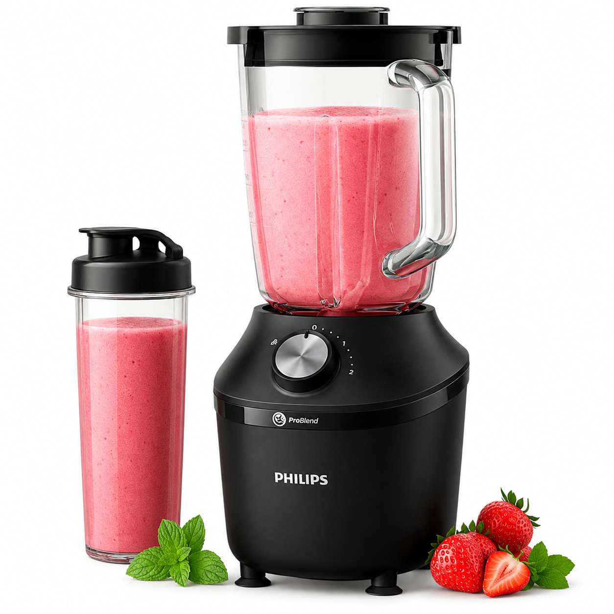 Licuadora Philips 600W con Jarra de Vidrio Problend