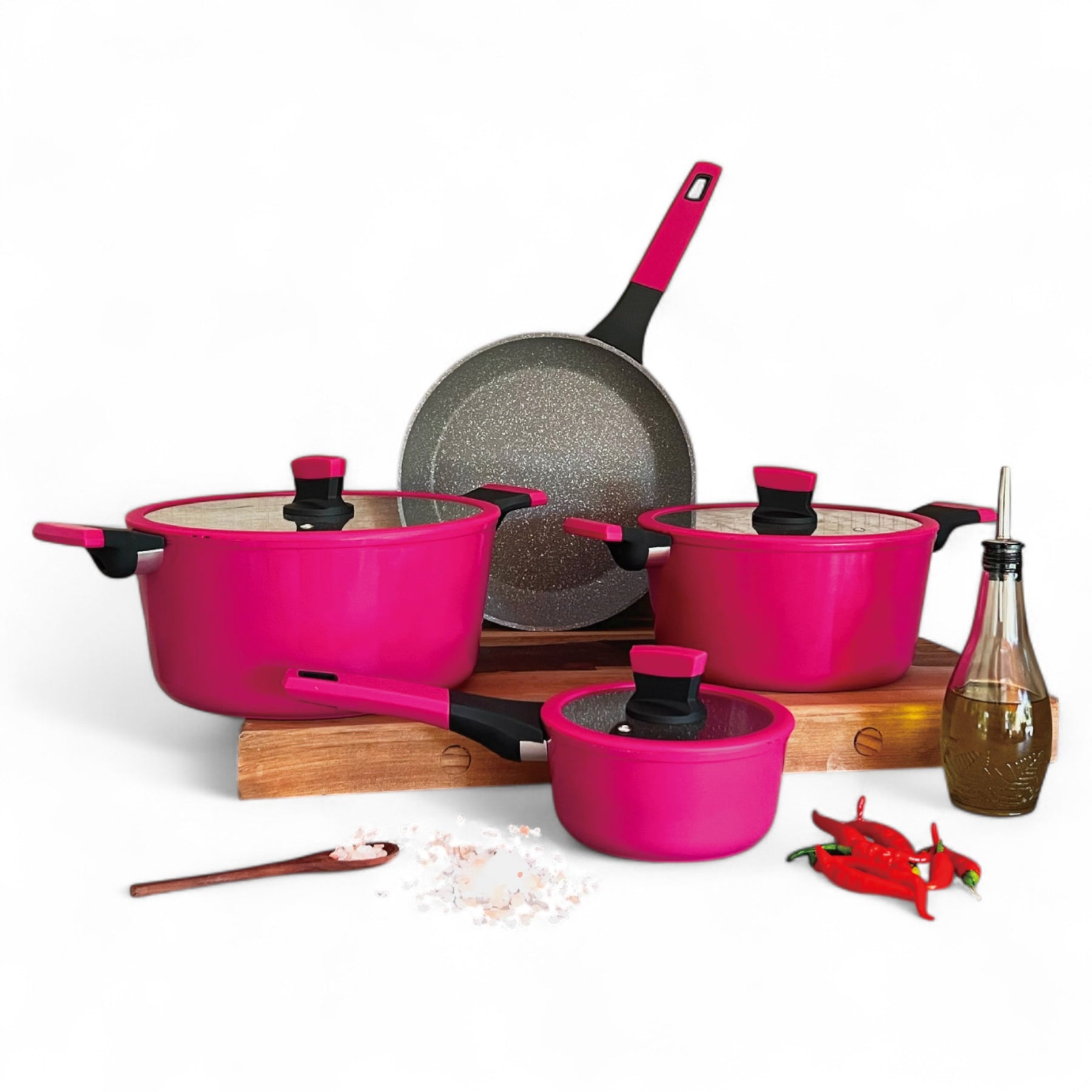 Pack Batería de Cocina Profesional Marble Aluminium Cherry