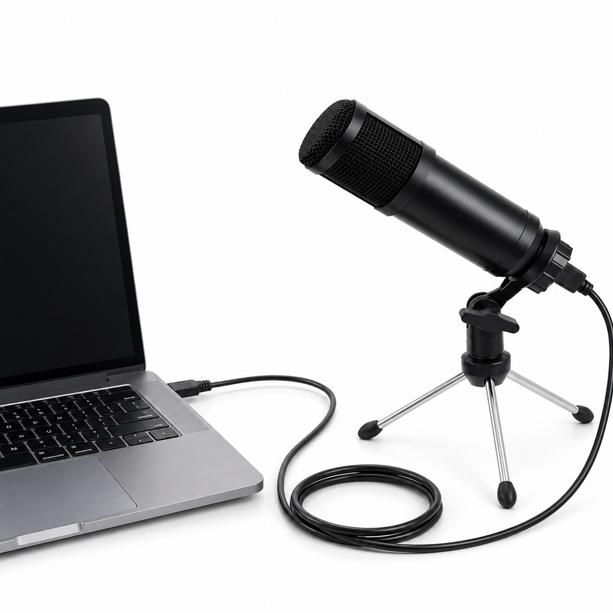 Micrófono Streaming USB Condensador de Estudio C/ Trípode