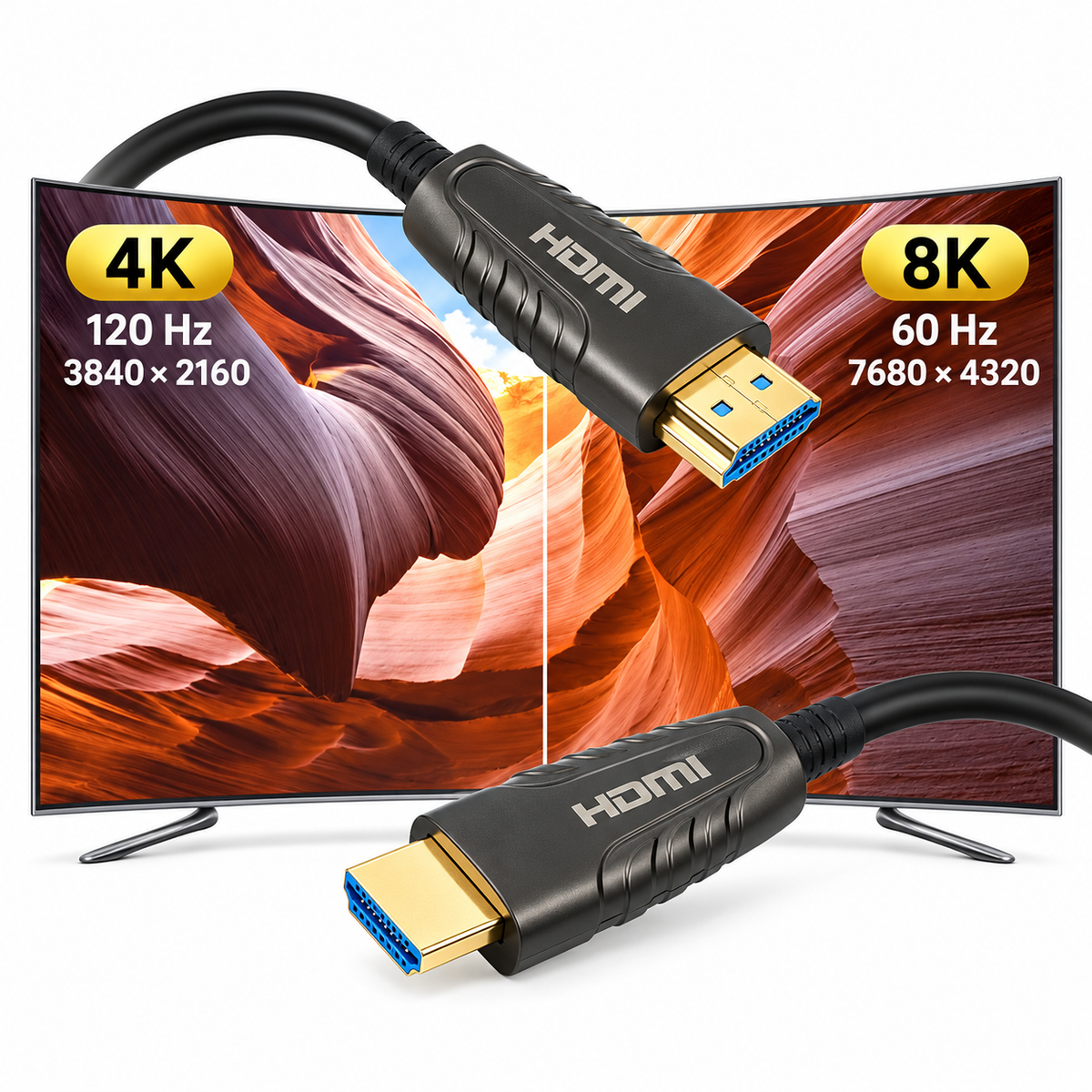 Cable HDMI 8K Profesional V2.1 de Fibra Óptica 40MT 48Gbps