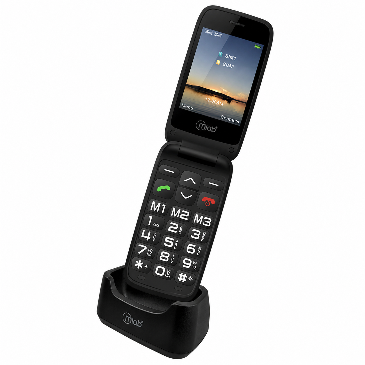 Teléfono Senior Adulto Mayor 4G Almeja con Base de  Carga BK