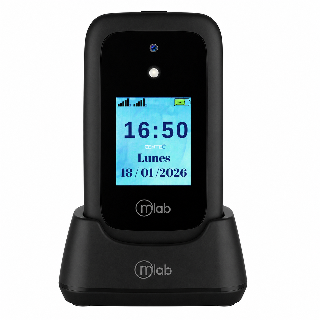 Teléfono Senior Adulto Mayor 4G Almeja con Base de  Carga BK