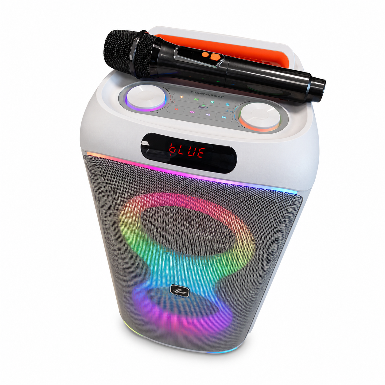 Parlante Karaoke 6" Flaming Party Bass White MicWireless 45W