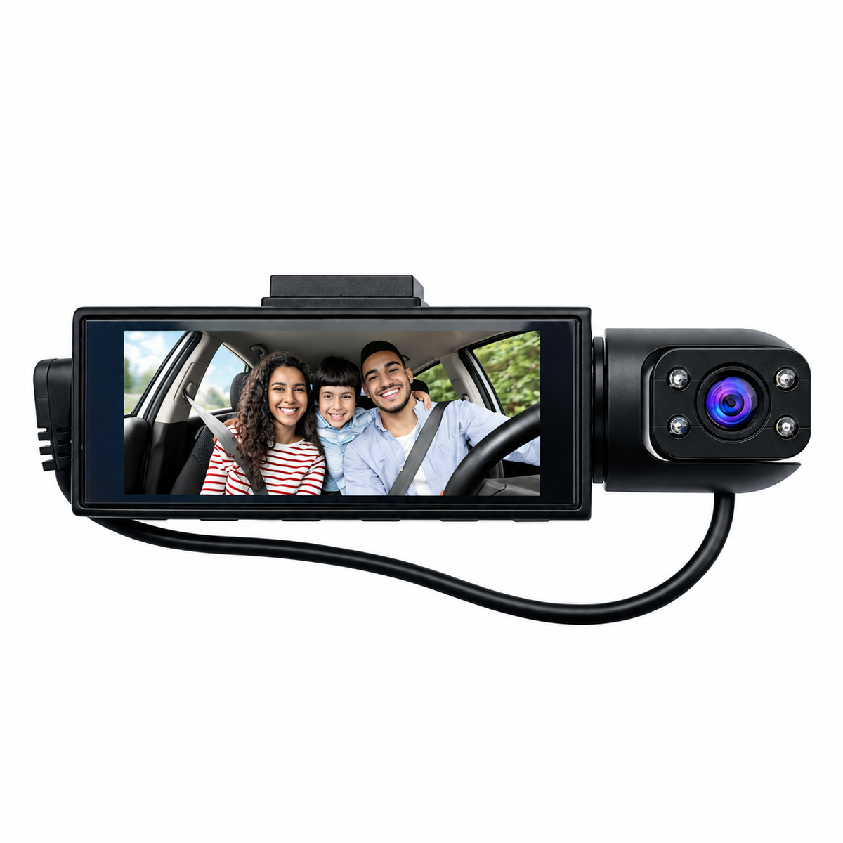 Dashcam Cámara Frontal e Interior con Visión Nocturna FHD