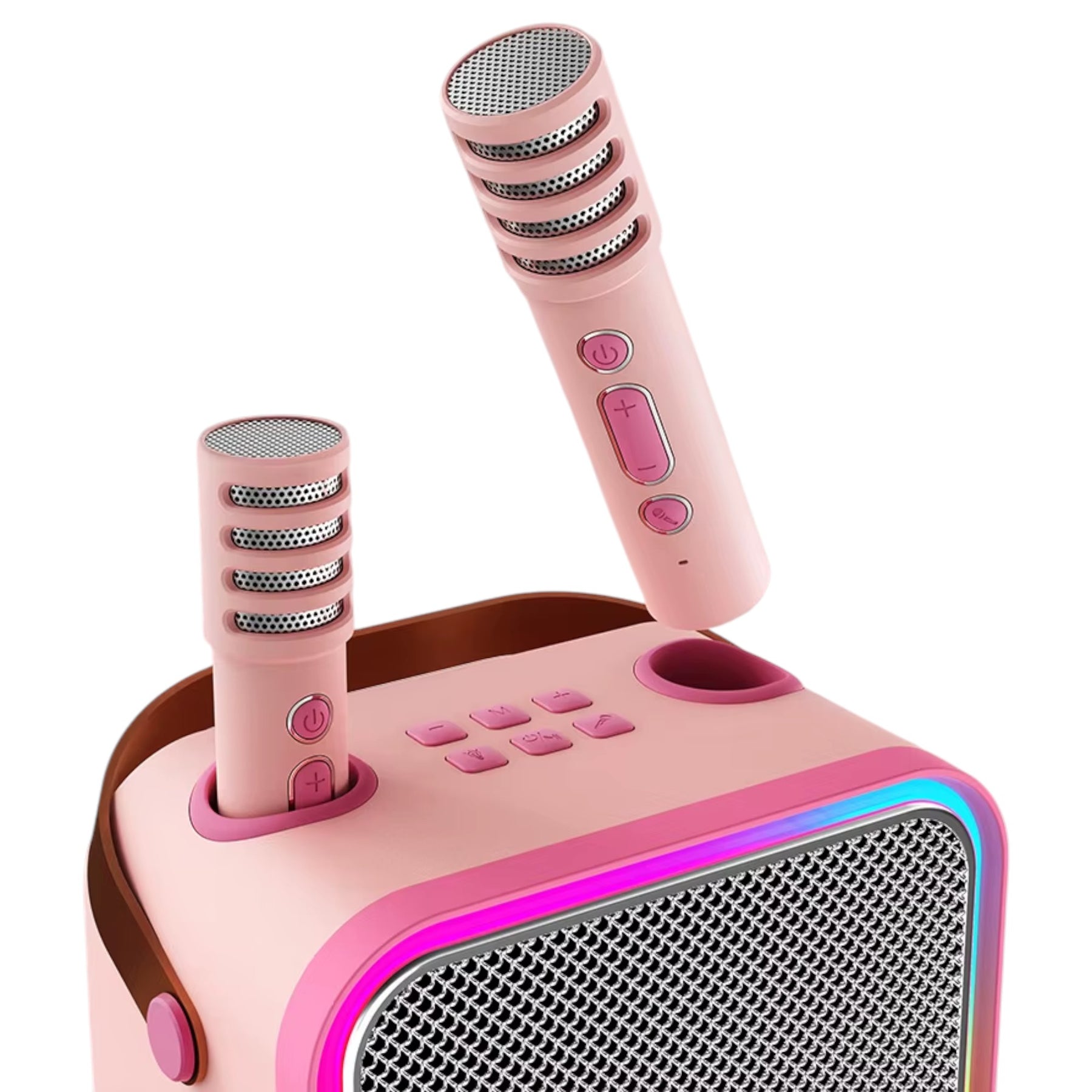 Karaoke Infantil RGB con 2 Micrófonos Inalámbricos Pink My Lil Dual Voice