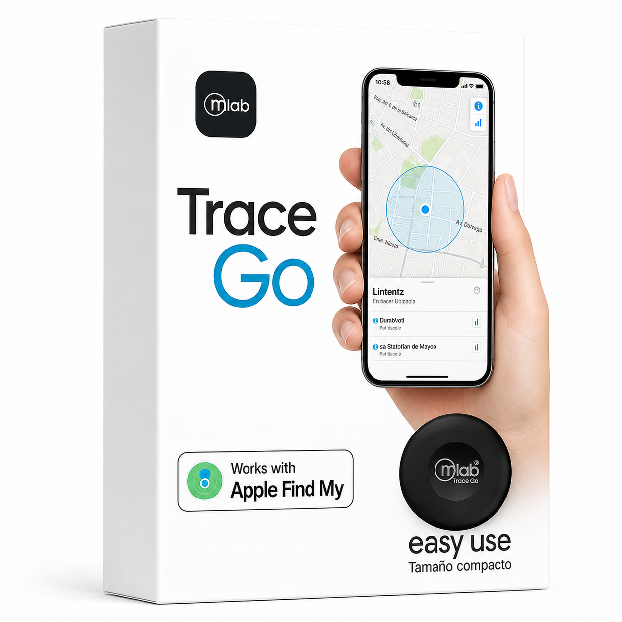 GPS MFI Rastreador Multiuso Compatible para Apple Find My