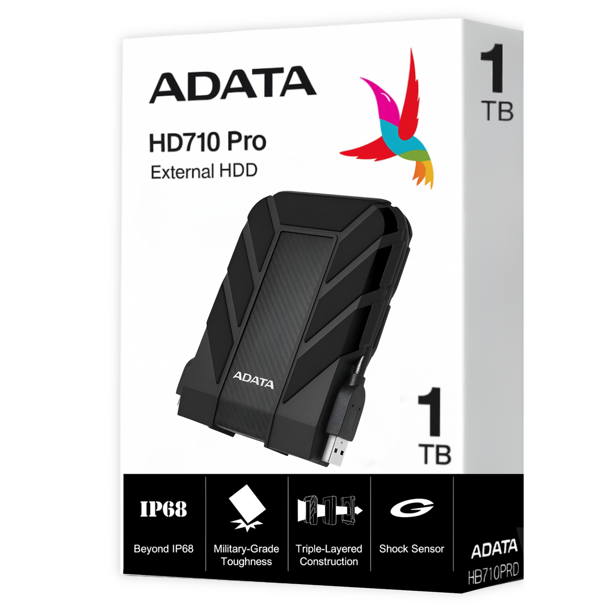 Disco Externo Adata 1Tb AntiGolpes/Waterproof HD710PRO Black