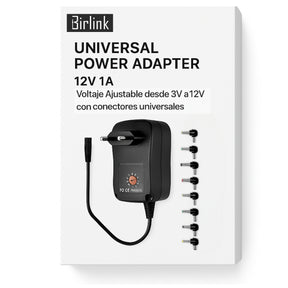 Transformador Universal de 12V / 1A / 12W con 8 Conectores