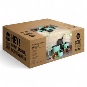 Pack Batería de Cocina Profesional KW Marble - Aluminio Mint