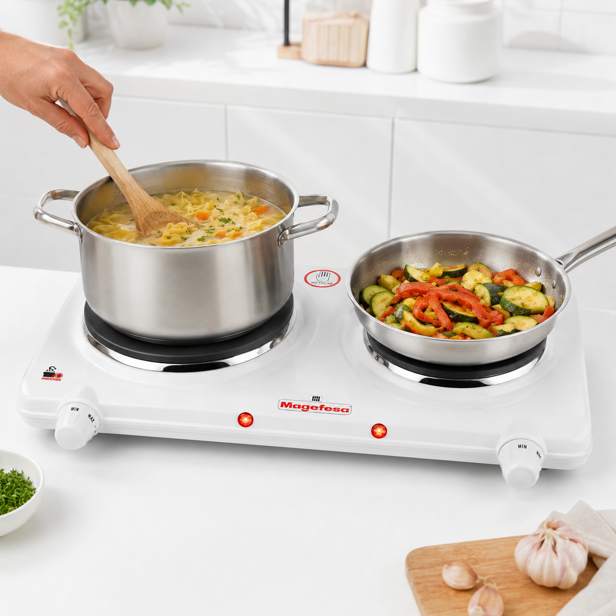 Cocina Eléctrica Multifuncional Magefesa Dual Plate MGF8023