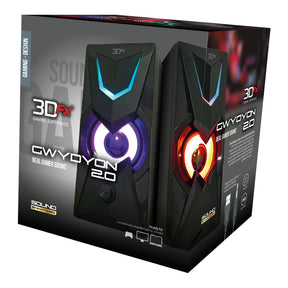 Parlantes Gamer 3DFX FULL RGB DEEP BASS USB 2.0 / AUX 3.5MM