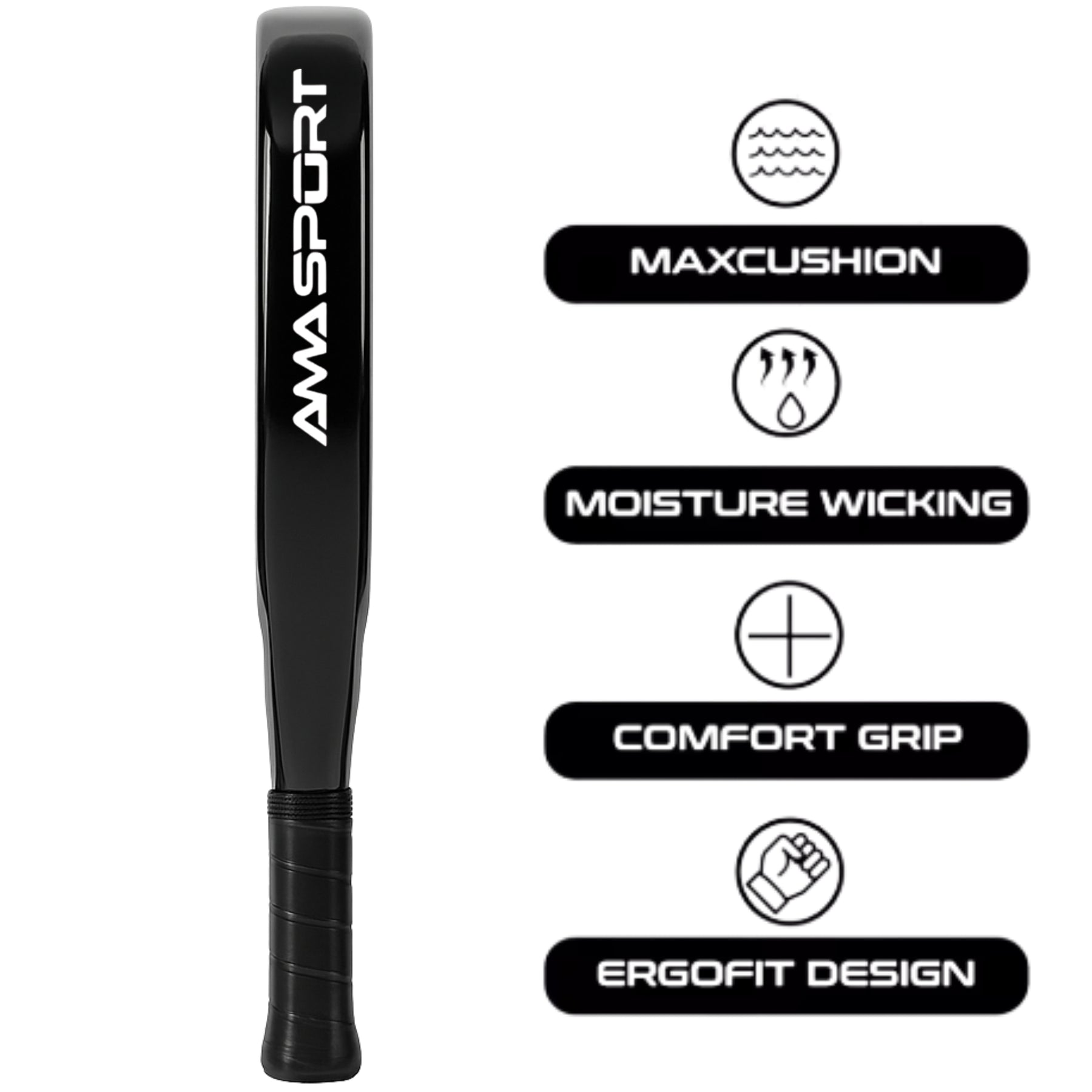 Pala de Padel de Fibra de Carbono 18K TOP 1 SP Power Atack