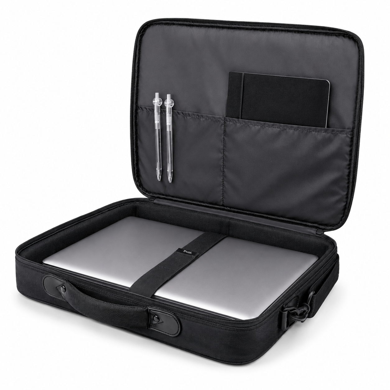 Bolso Notebook Trust Atlanta 16" con Correa Reinforced Black