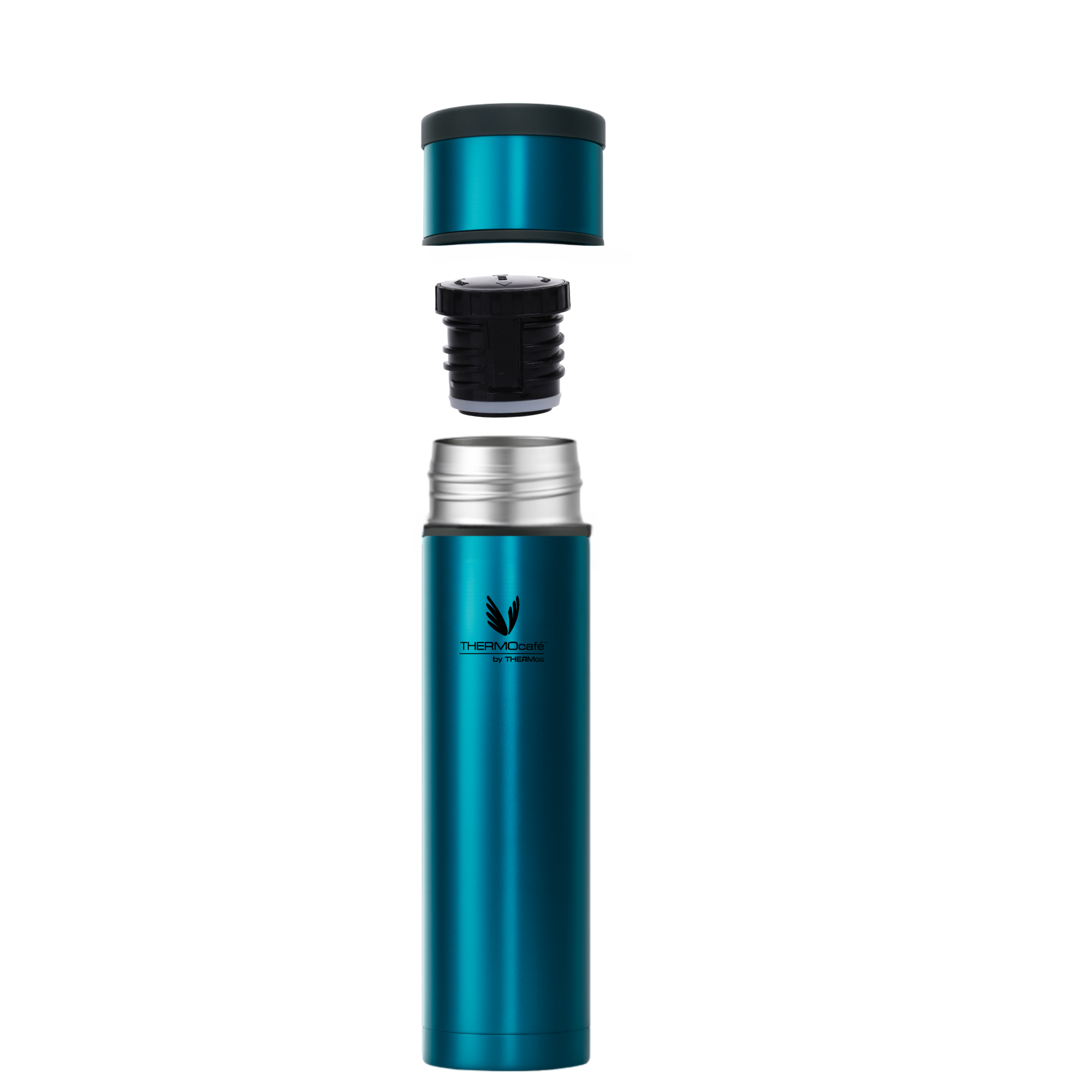 Termo Premium de Acero Inoxidable 1L Azul Metalizado 12H/24H