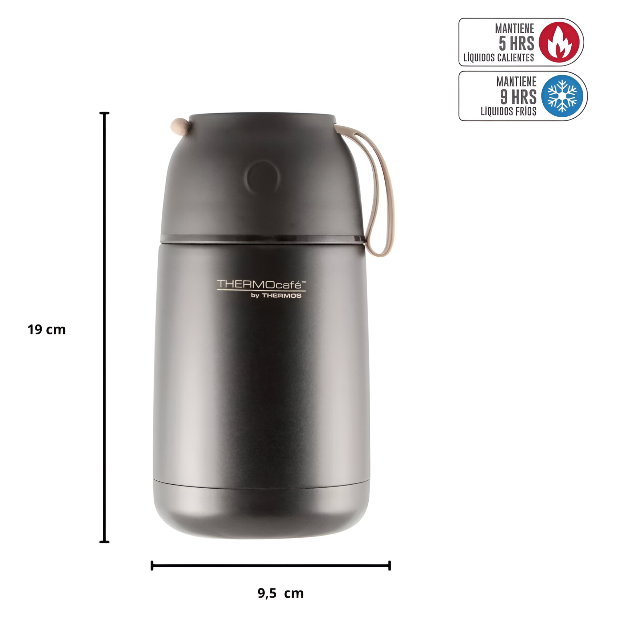 Termo Comida Inox Cool 680ml BS25 Negro Thermos DDFJ-680