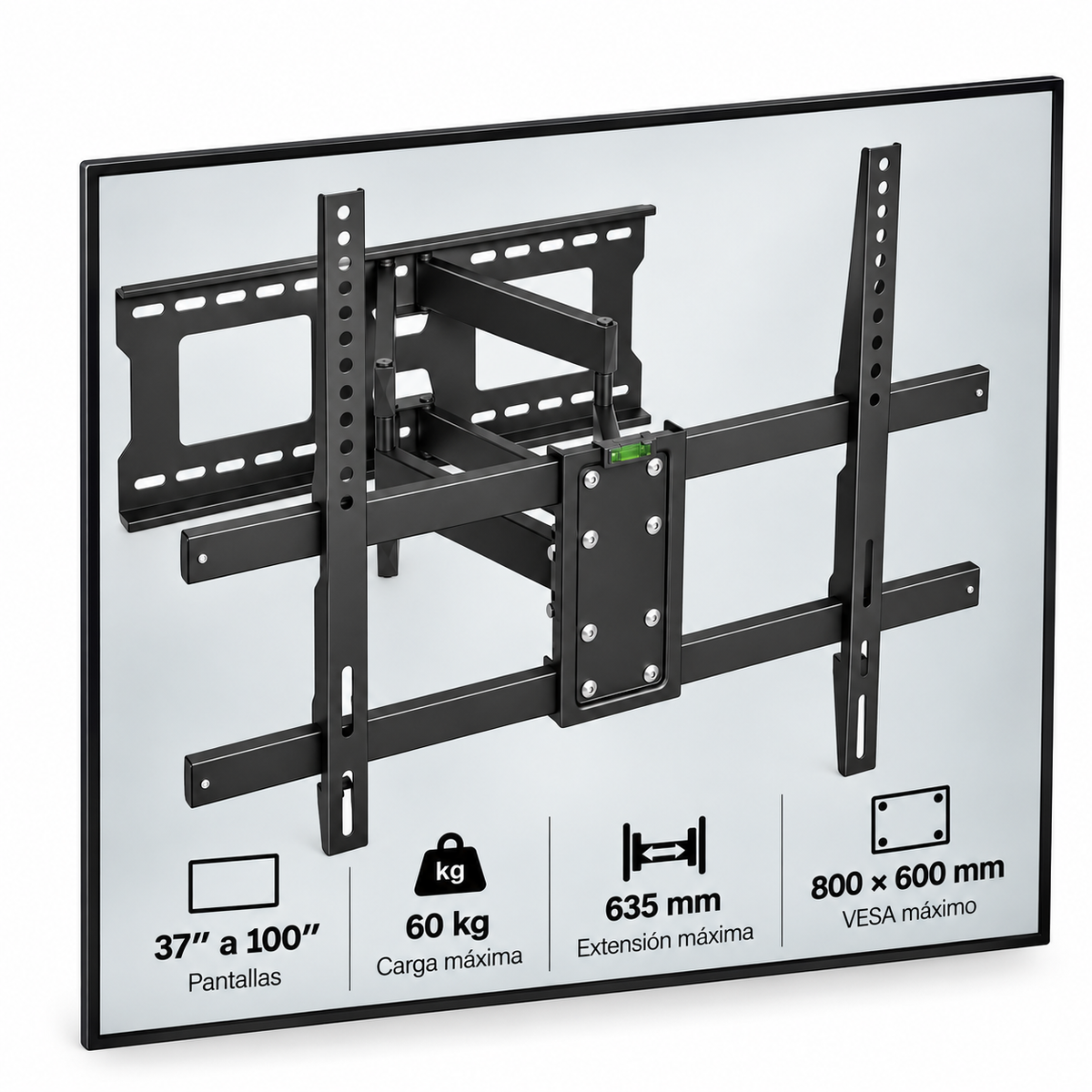Soporte de TV Profesional con Brazo Acero Reforzado 100" Max