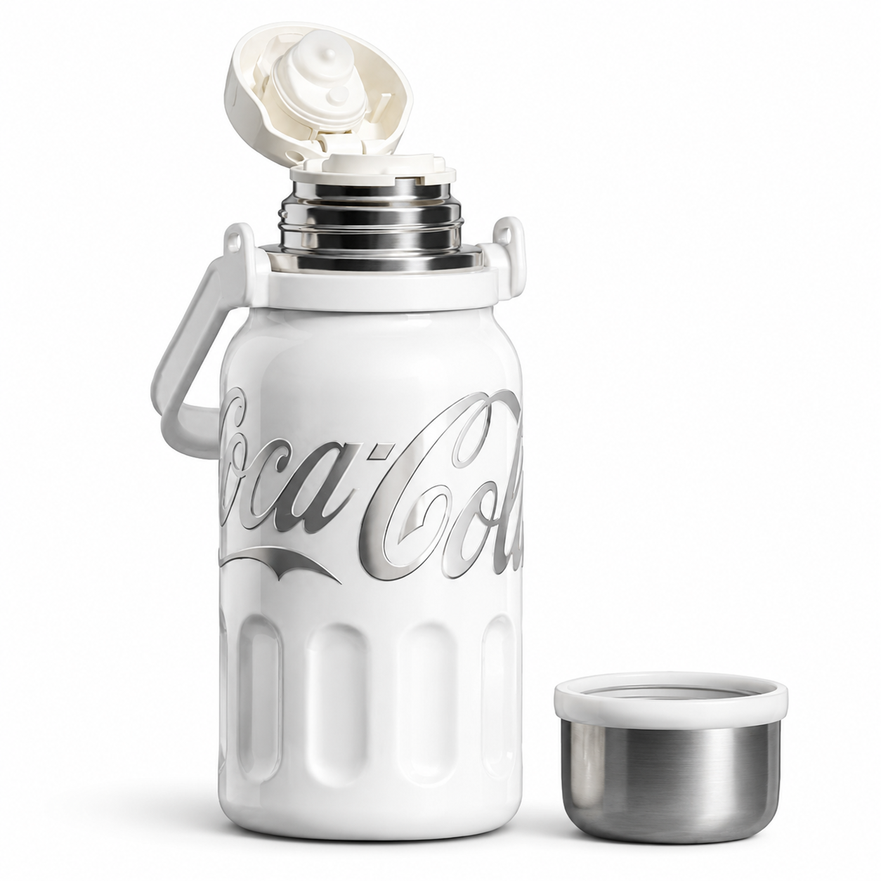 Termo Germ de Acero Inoxidable Coca-Cola 1.2L White Edition