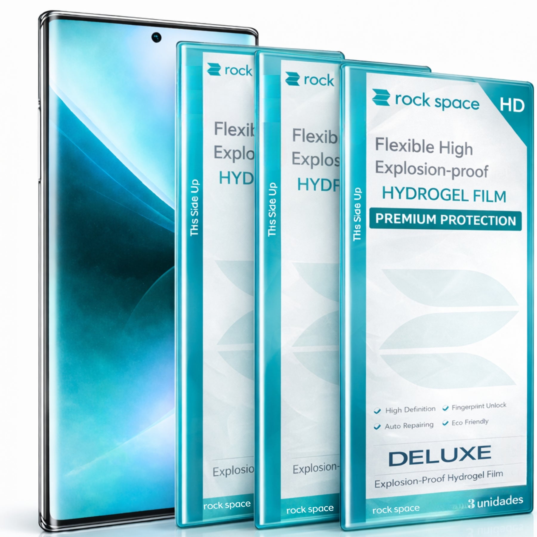 Pack 3 Hidrogel Rock Space HD para Honor X6b