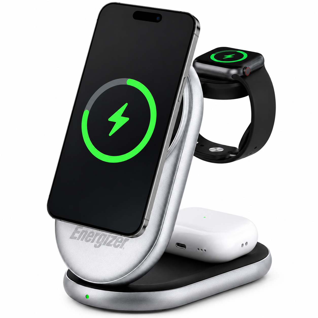Base de Carga Inalámbrica Magnética Energizer 15W  3en1