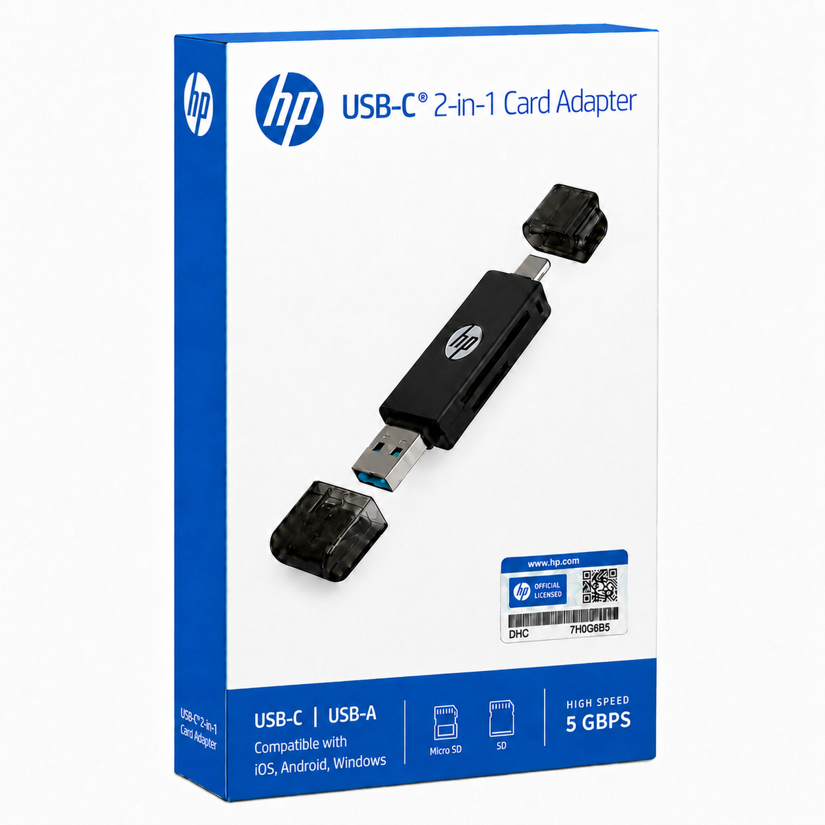 Lector de Memorias SD & Micro SD + Puerto USB C + USB HP 112