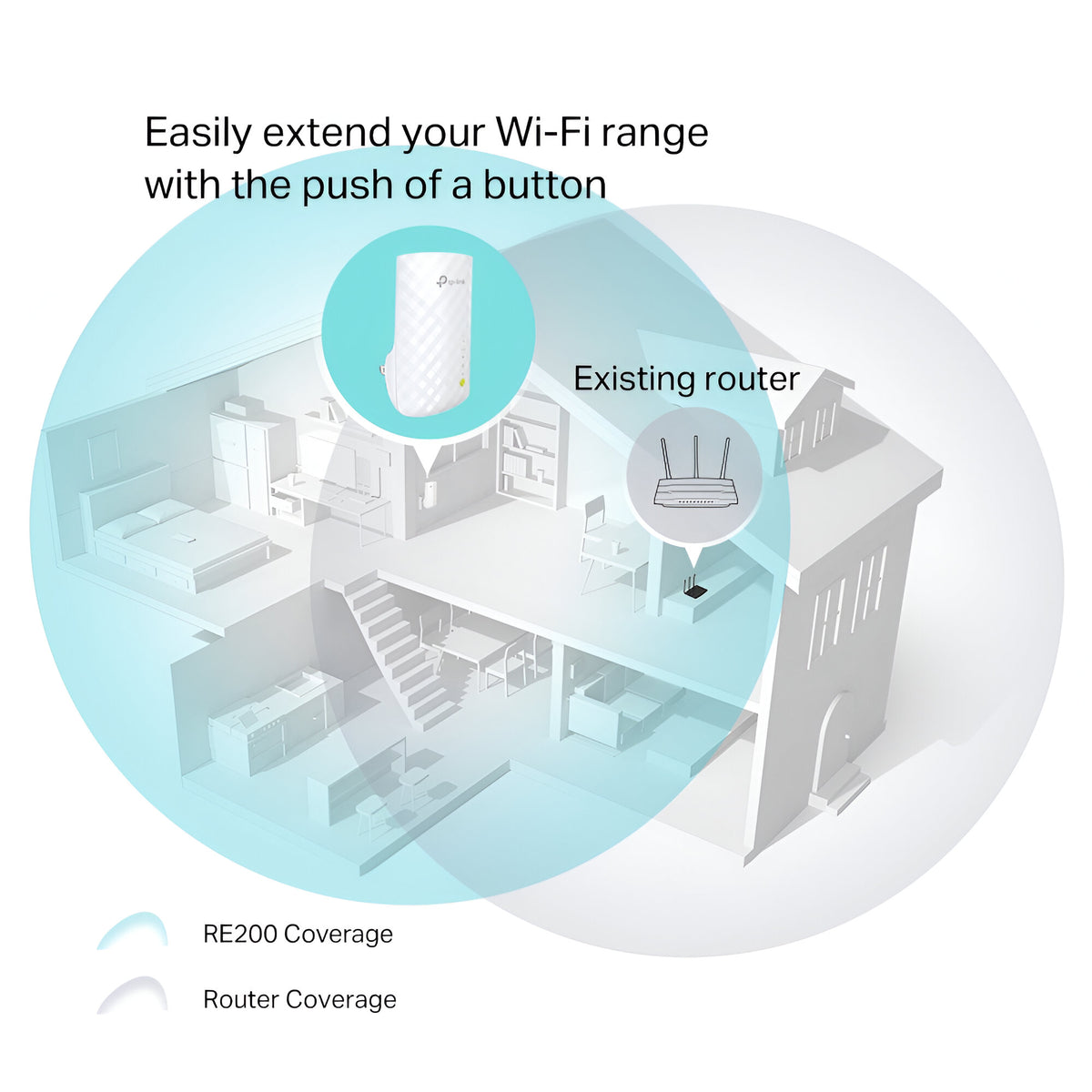 Repetidor Wifi Tp-Link 450Mbps Re200 Ac750 Dual Band Pro