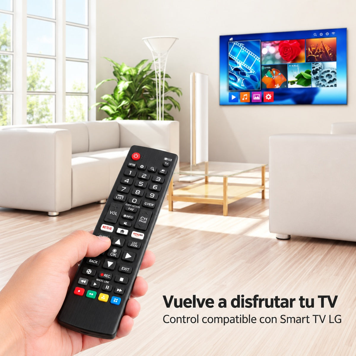 Control Remoto Compatible con Smart TV LG Universal Black