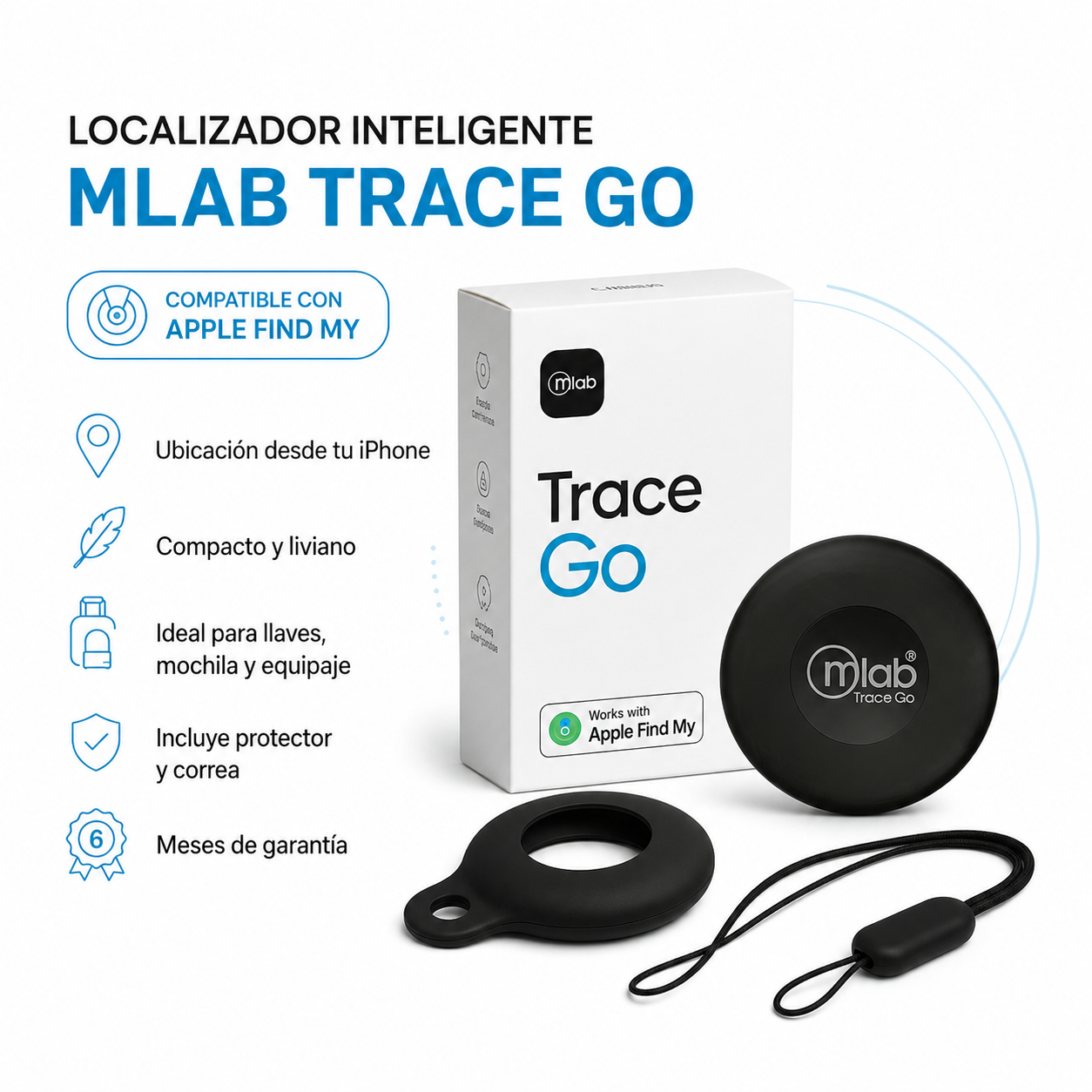 GPS MFI Rastreador Multiuso Compatible para Apple Find My