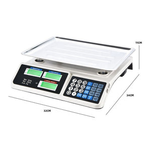 Balanza Digital Recargable para Comecios Doble Pantalla 40KG