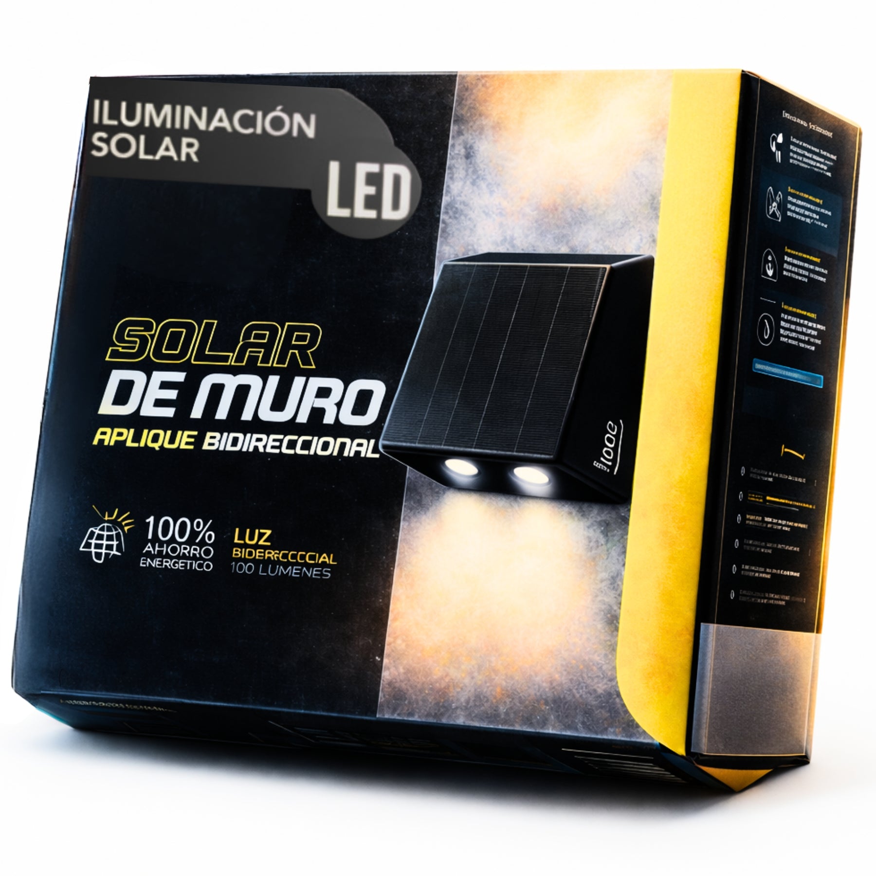 LAMPARA DE MURO SOLAR APLIQUE BIDIRECCIONAL 175415