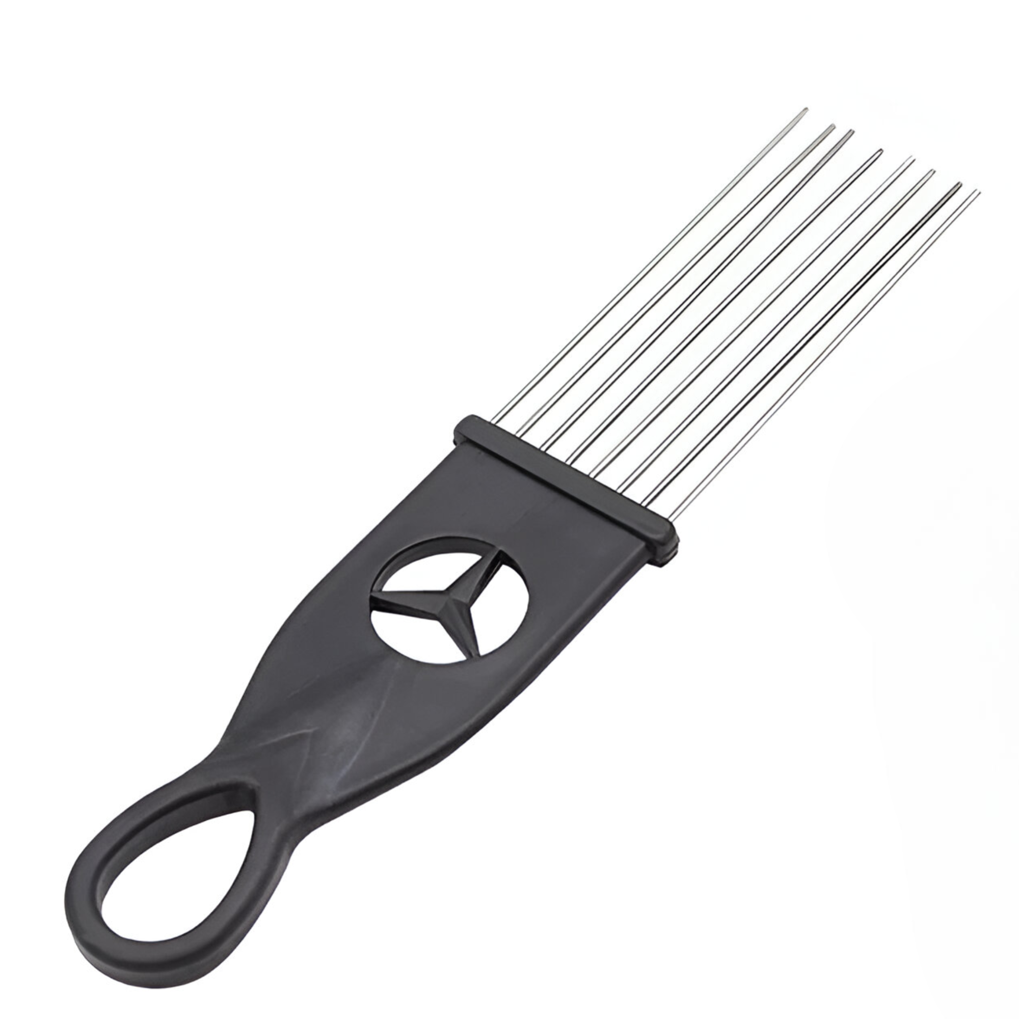 Guiro Musical Ultra Compacto Inoxidable 21x7cm + Cepillo