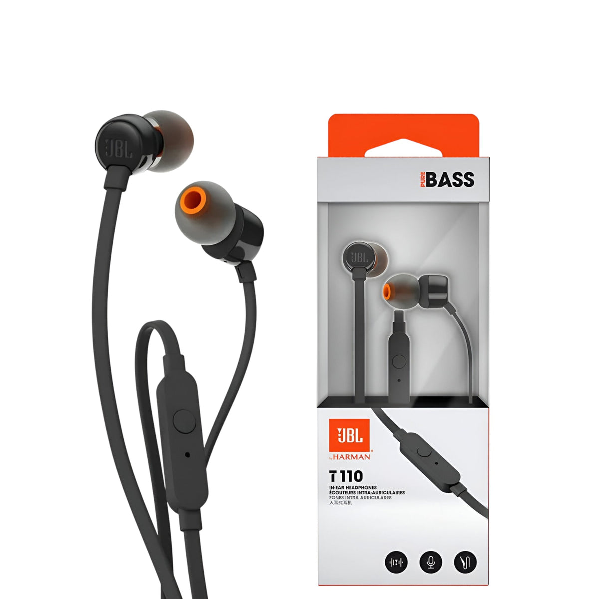 Audífonos JBL T110 Negro con Manos Libre Tecnología Hi Bass